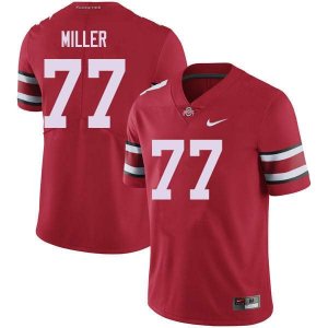 Men's Ohio State Buckeyes #77 Harry Miller Red Nike NCAA College Football Jersey Spring WJL4344XT